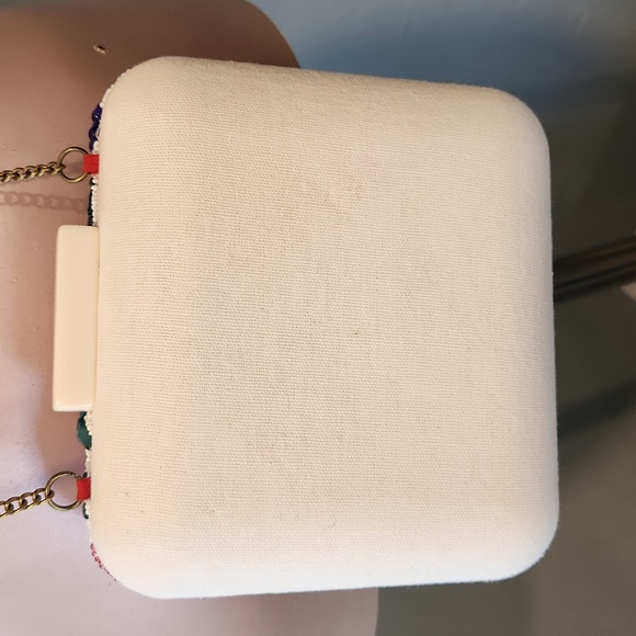 Anthropology Beaded Fiesta Fruit Summer Chain Crossbody Hand Bag - Picture 8 of 13